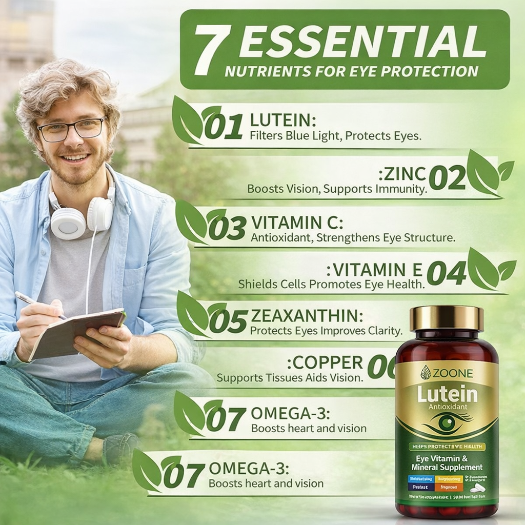 Zooone Lutein and Zeaxanthin Eye Health Vitamin and Mineral Supplement 45 day supply